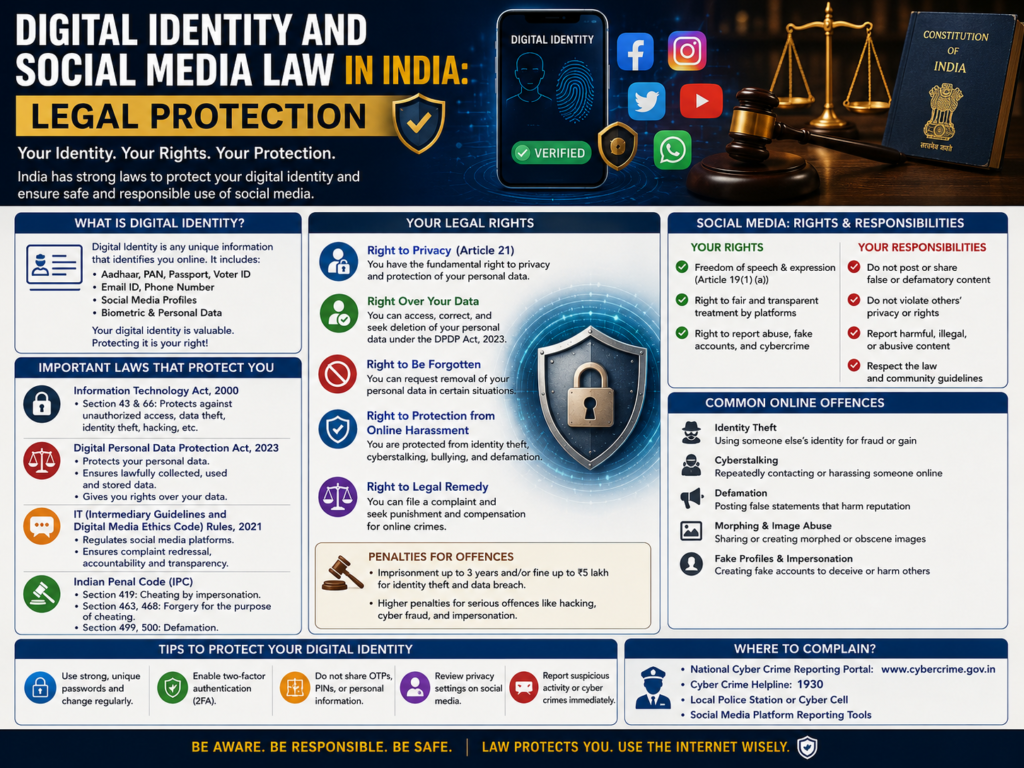 Digital Identity and Social Media Law in India: Legal Protection